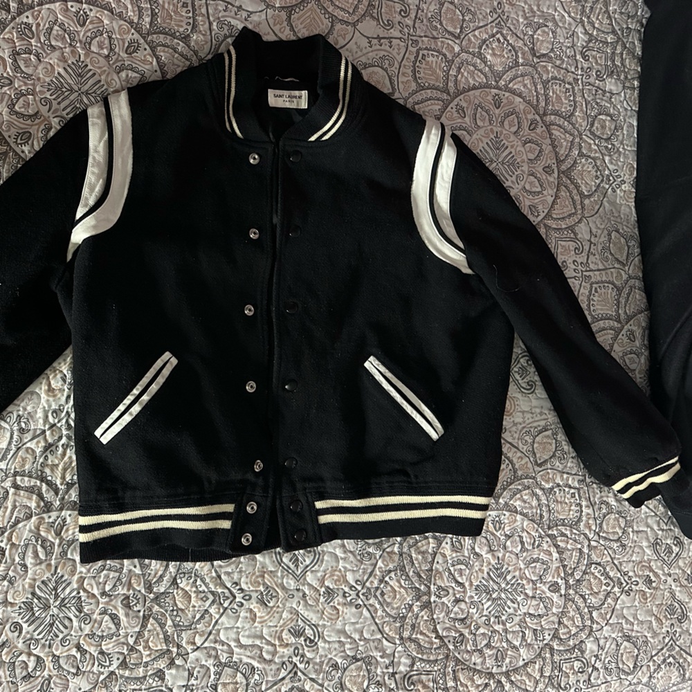 SAINT LAURENT TEDDY JACKET IN WOOL